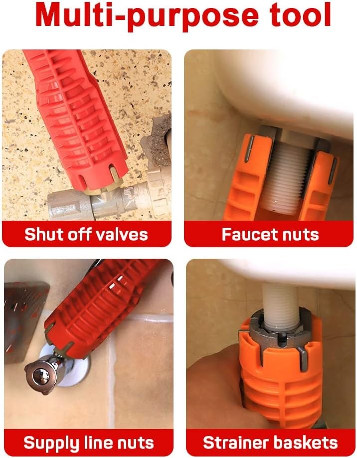 5 in 1 Faucet Sink Installer Home Multi Tool Pipe Wrench For Plumbers Homeowners