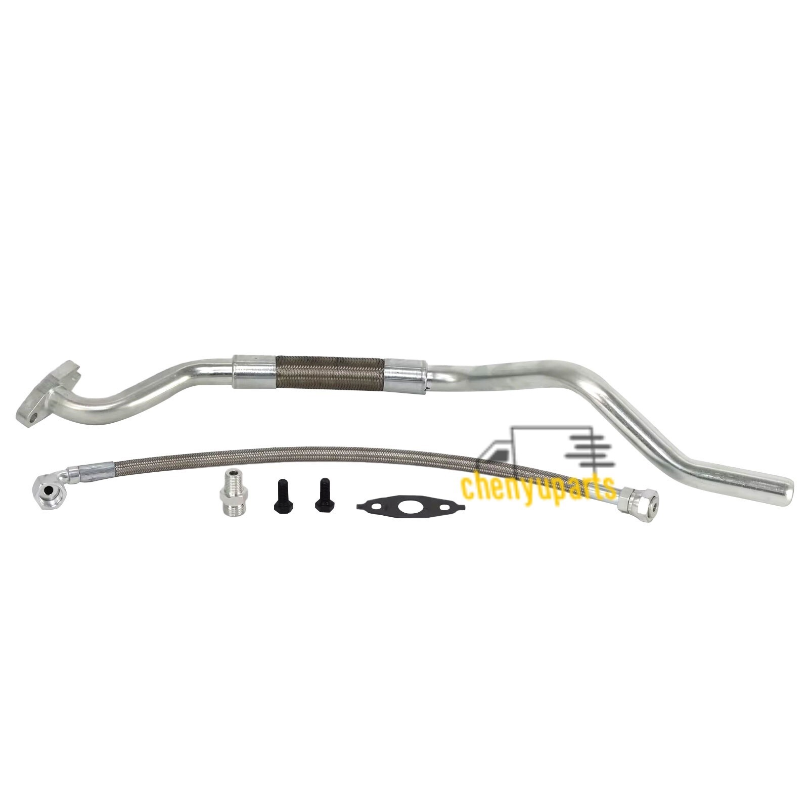 New Cummins ISX CM570 Turbocharger Feed And Drain Line Oil Pipe Kit w/Connector