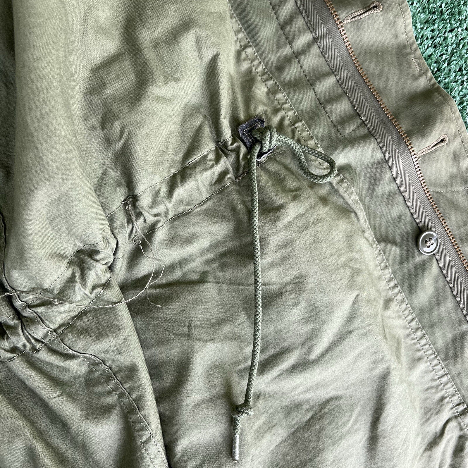 Vintage 50s 60s Korea Vietnam War OG 107 Sateen Jacket Medium Regular Reflective