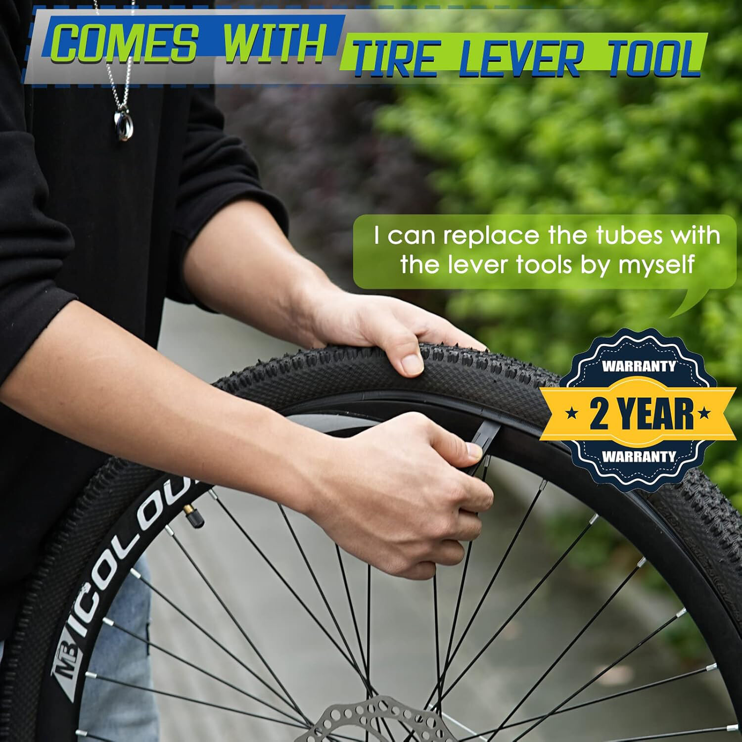 2 Pack 26" Inch Inner Bike Tube 26 x 2.125- 2.35 Bicycle Rubber Tire Interior US