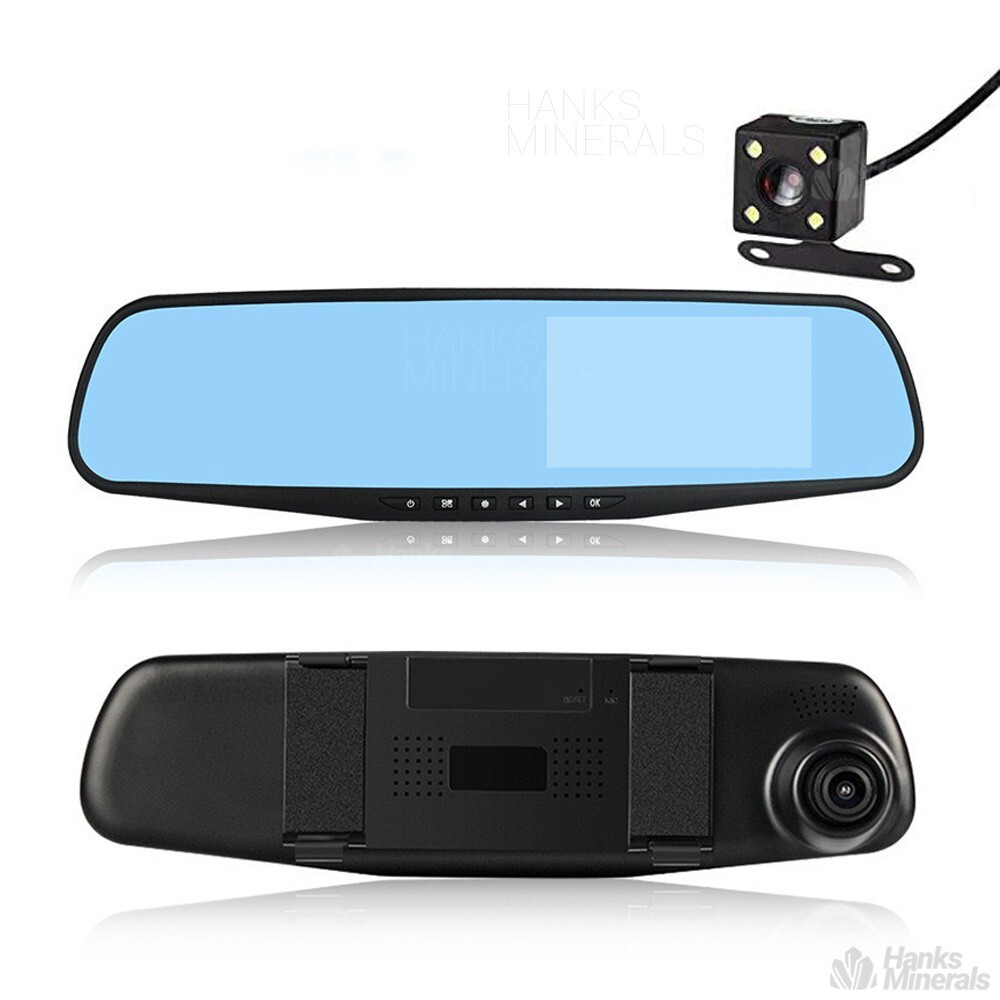 Rearview Mirror Dash Cam 1080P HD DVR Dual Camera Car Front Rear Video Recorder