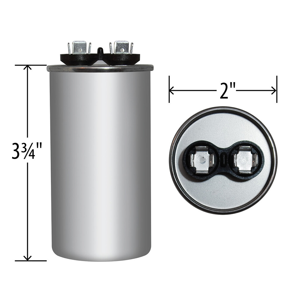 USA 40 uf/MFD 370-440 VAC volts Round Run Capacitor 50/60 Hz - Lot-1