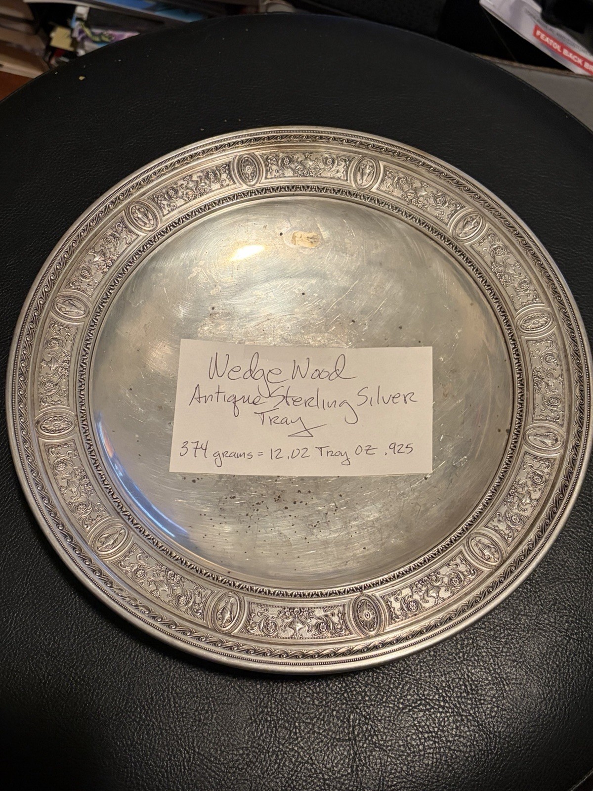 Wedgwood Sterling Silver Antique Bowl 374 Grams, 12.02 Troy Ounces Of .925