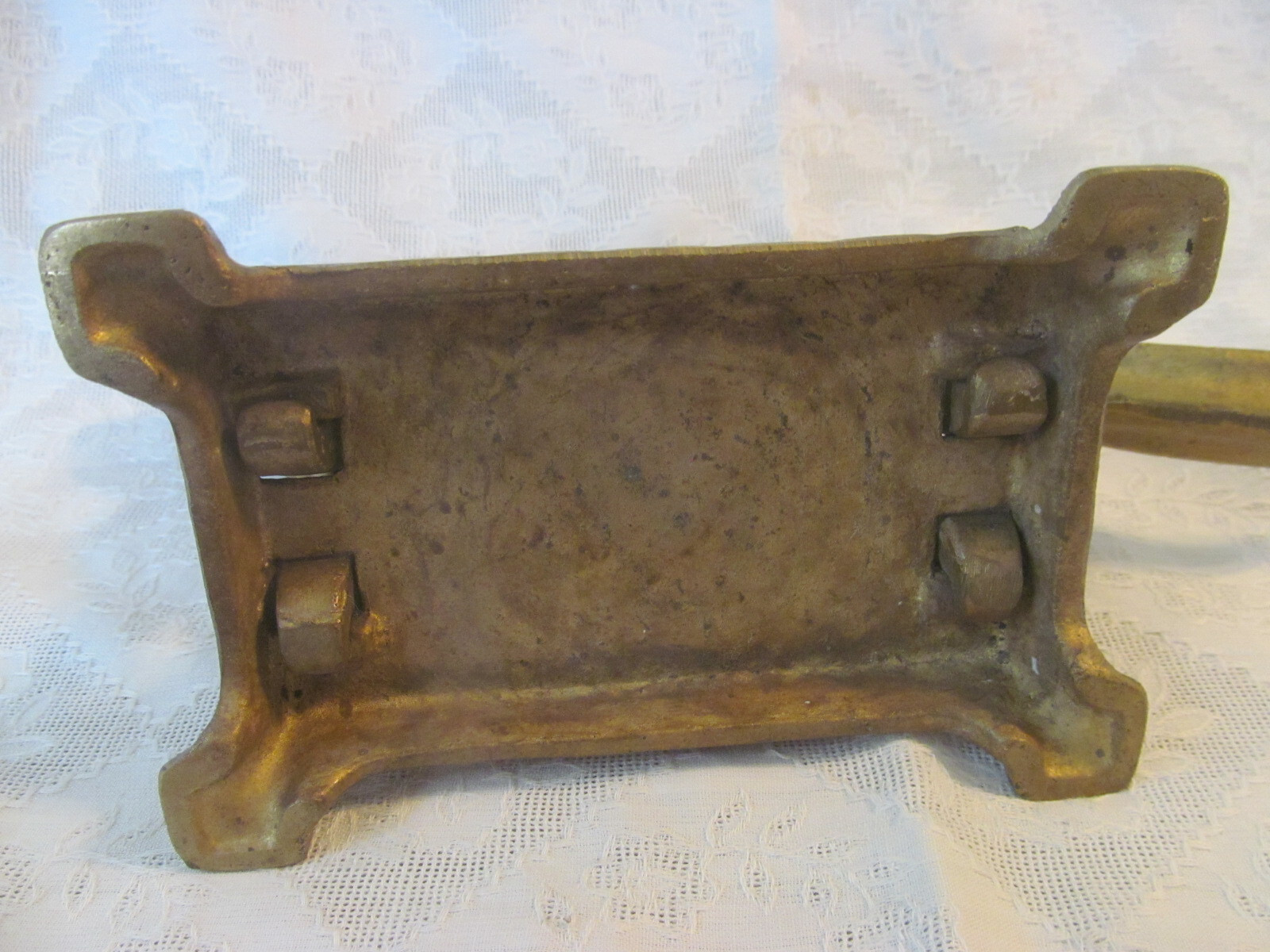 St. Bernard Dog Brass Figural Nutcracker on Footed Base~Heavy & Solid