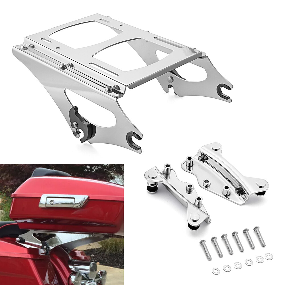 For Harley 09-13 Touring Quick Release Two-up Tour Pack Rack Mount + Docking Kit