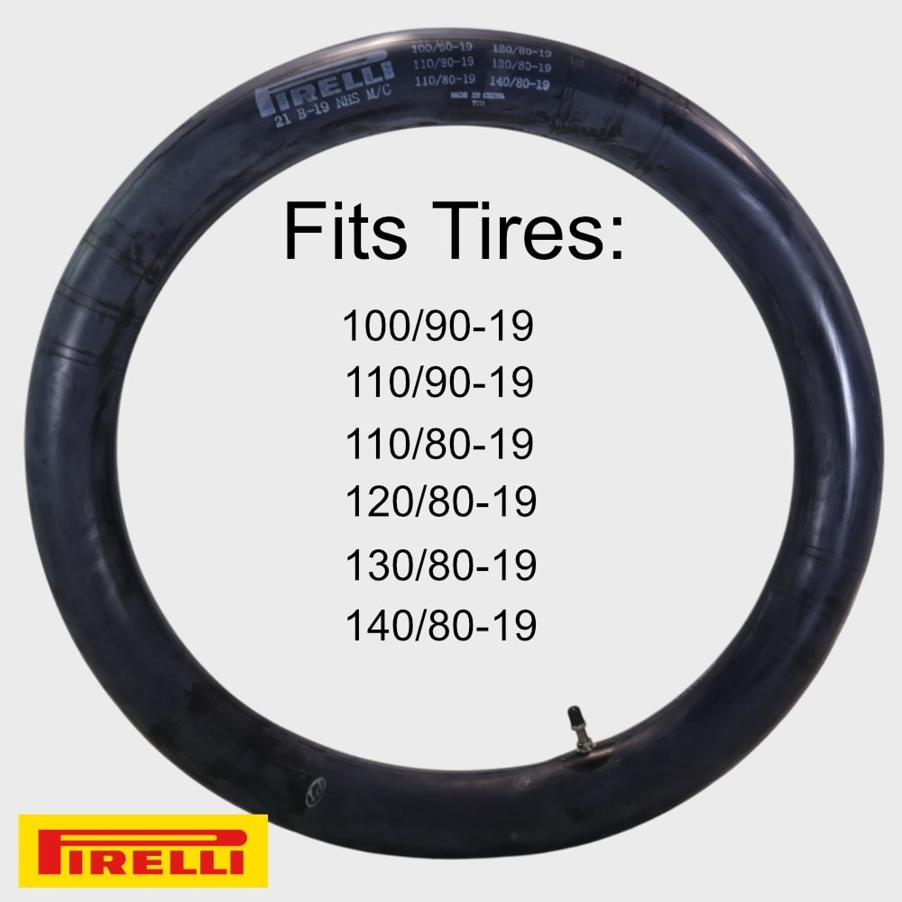 Pirelli Heavy Duty Off-Road Tube 100/90-19 to 120/90-19 TR-4 Metal Valve