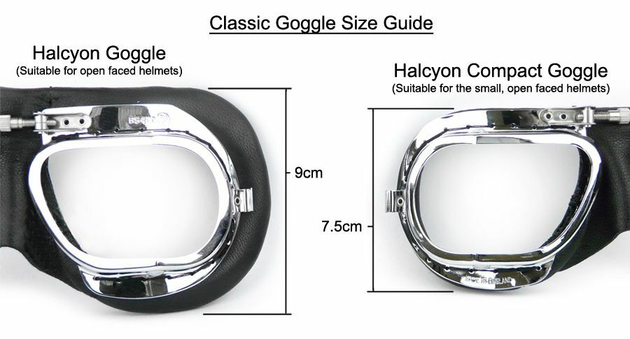 WW2 Classic Goggles, Mark49 Aviation Eyewear suitable for Motorcycles - Halcyon