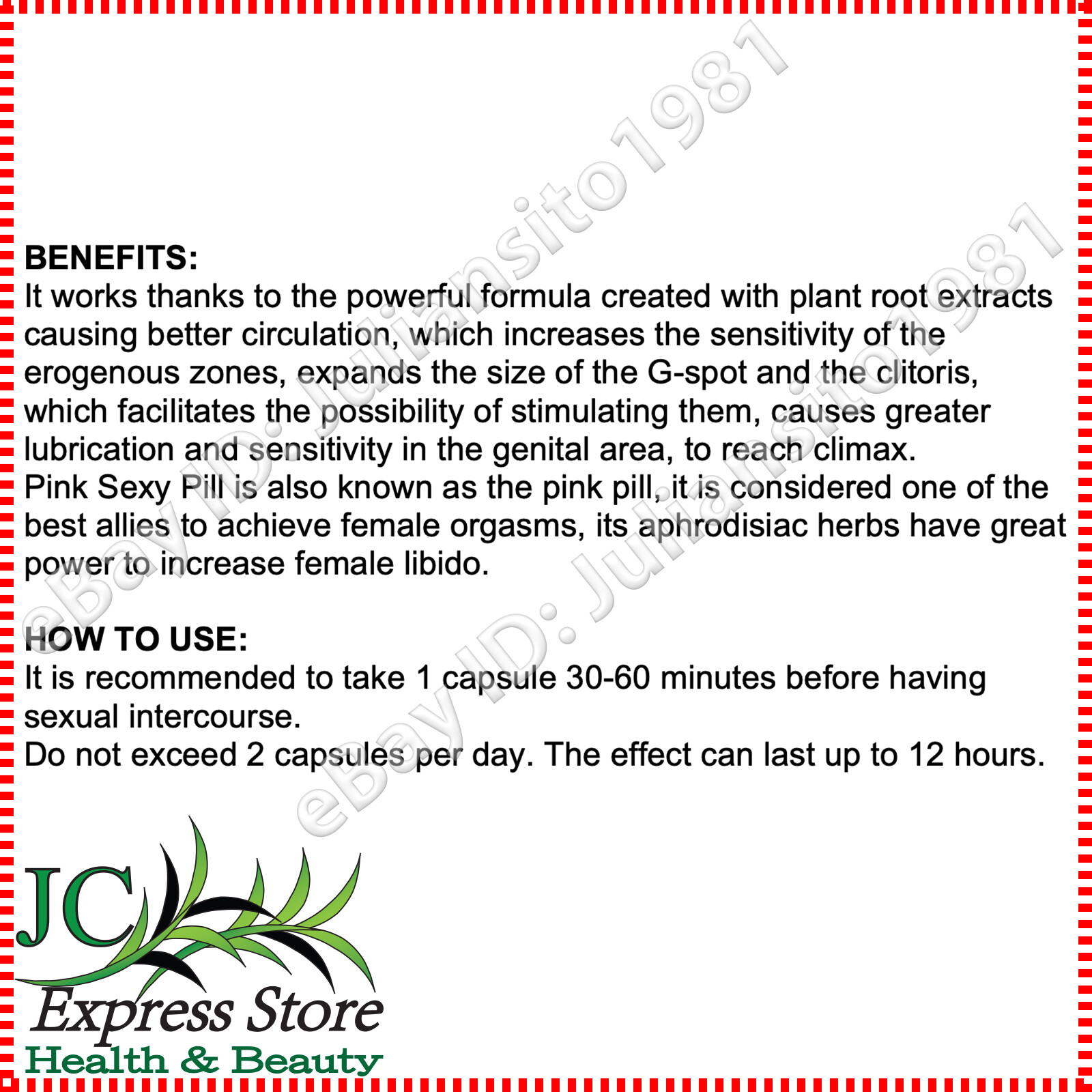 PINK SEXY PILL FEMALE NATURAL SEXUAL 2 CAPSULES 750 MG ACHIEVE FEMALE ORGASMS