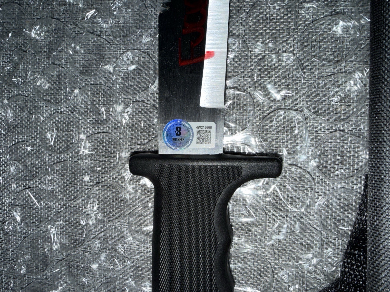 Bolo Machete Sawback Steel Blade signed by Ari Lehman the first Jason Vorhees!