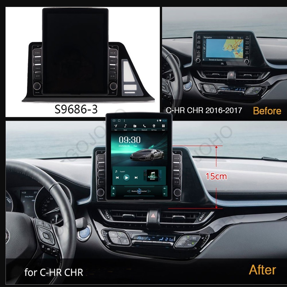 64G Apple Carplay For Toyota CHR 2016-2019 Android 13 Car Stereo Radio Navi Wifi