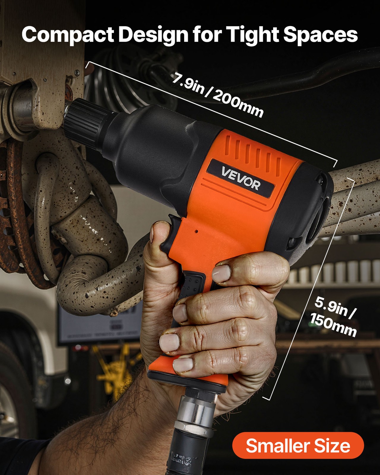 VEVOR Air Impact Wrench 1/2" Drive Pneumatic Impact Gun Up to 1100ft-lbs 4-Speed