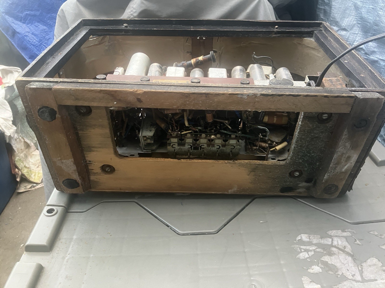 Vintage Philips Sagitta BD 363 A Wood Radio