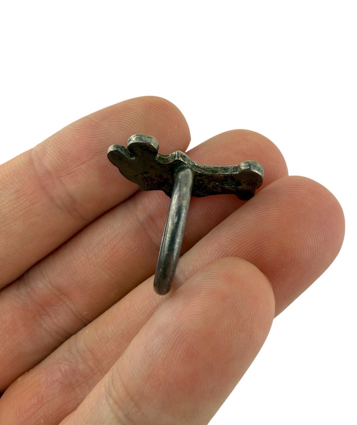 Vintage Mickey Mouse Sterling Silver Onyx/Coral Turquoise Ring & 2 Pendants