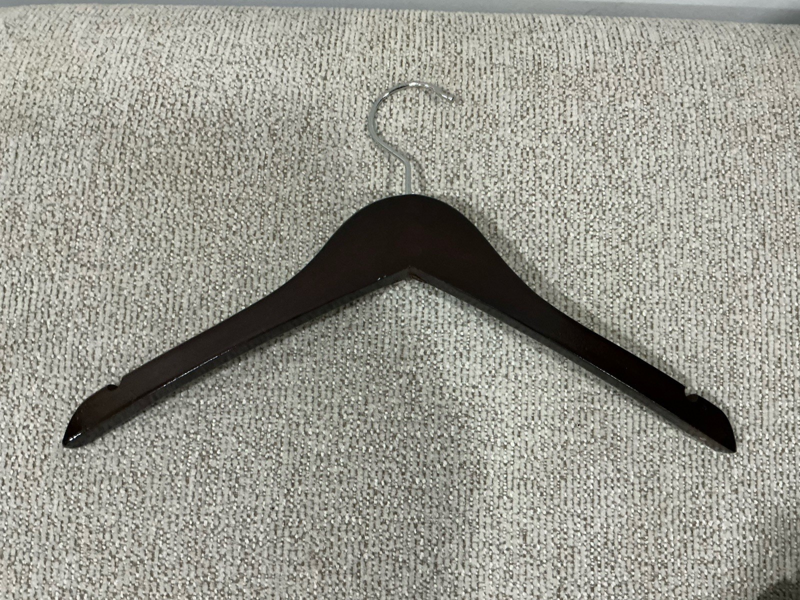 POLO Ralph Lauren LOT of 10 Dark Brown Wooden Retail Store Curved Clothes Hanger