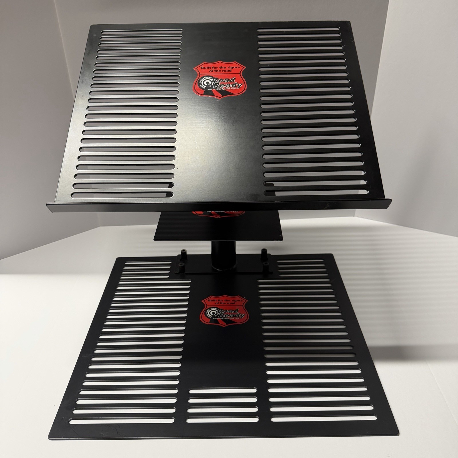 Road Ready DJ Laptop Stand Adjustable Heavy Duty Mixer Utility Stand Portable