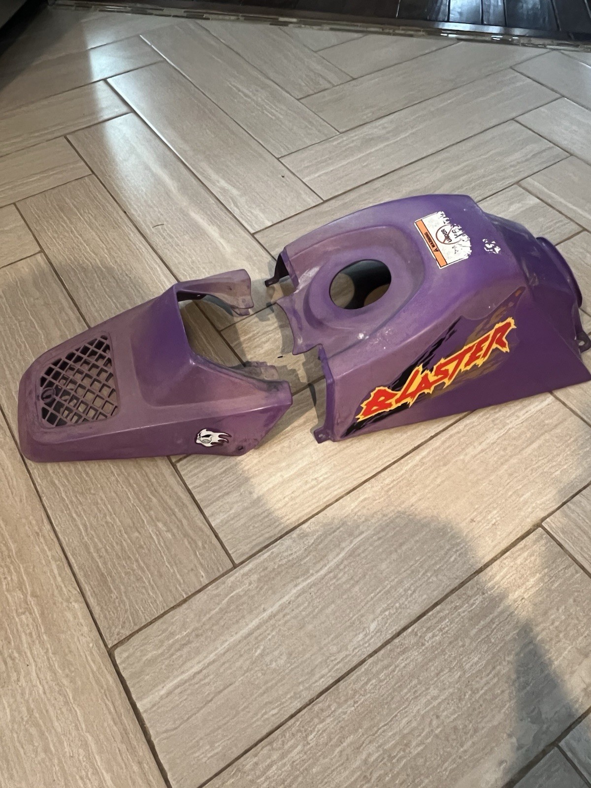 Yamaha Blaster 200 1988-2002 Gas Tank Plastic And Front Plastic Used Oem PURPLE