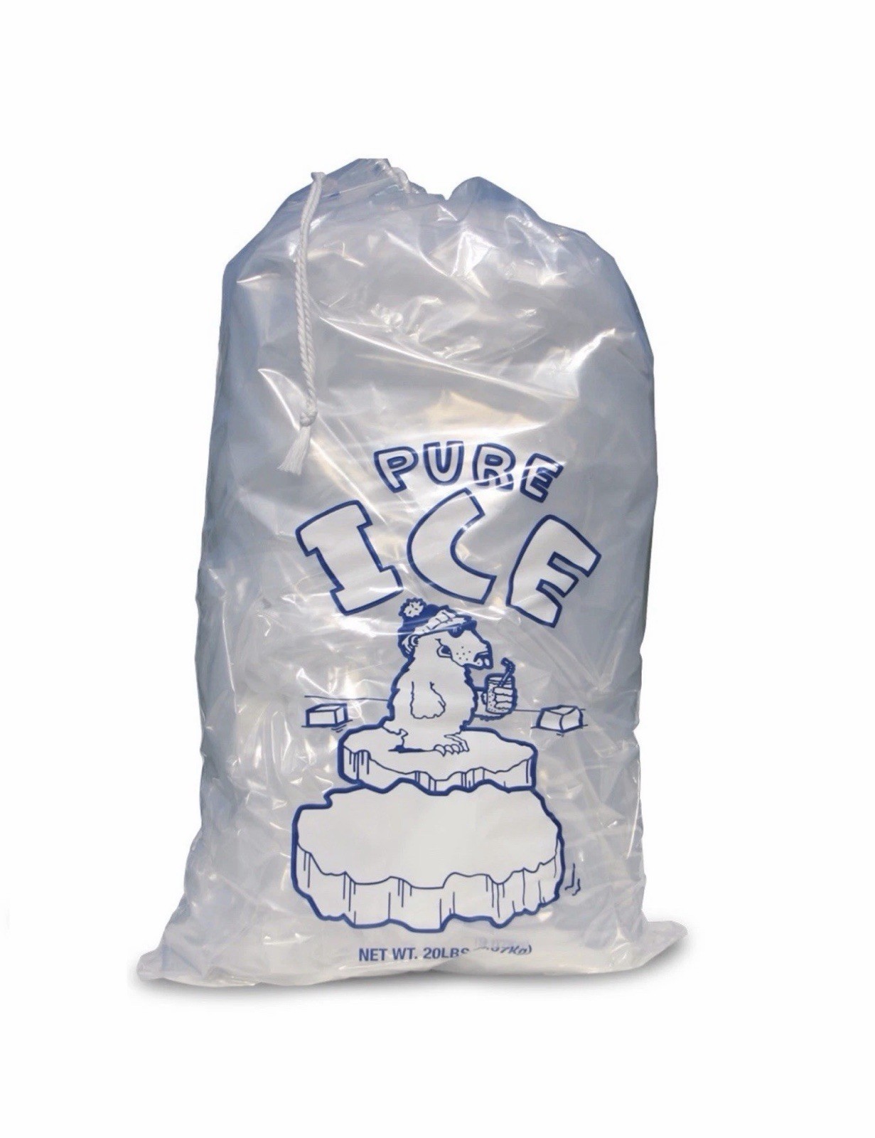8 lb / 10 lb / 20 lb Ice Bags with Drawstring Commercial Grade Free Shipping