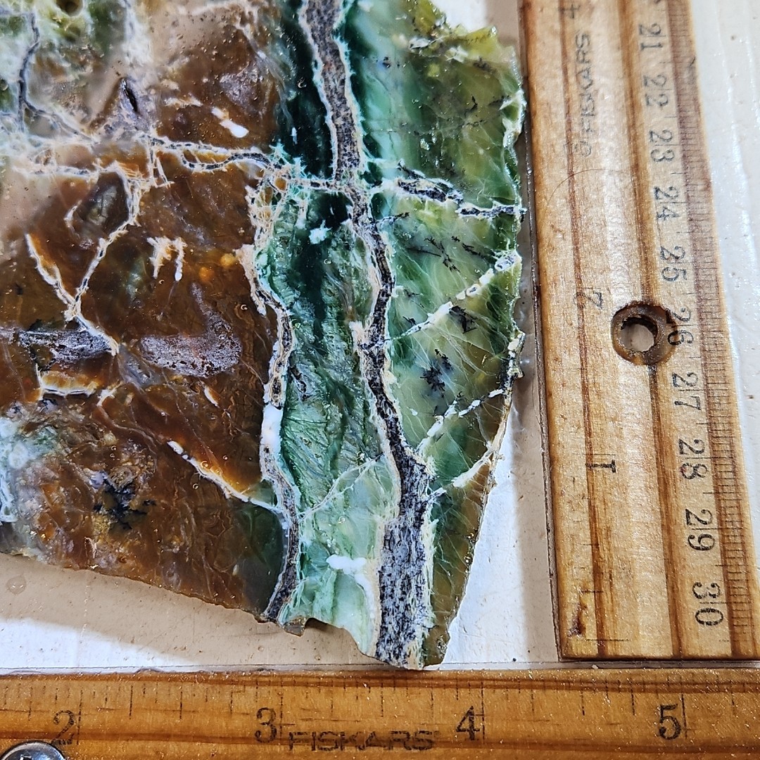 Green Opal slab Australia. Beautiful color. 6 " x 4 3/8" x 1/4" 4.9OZ