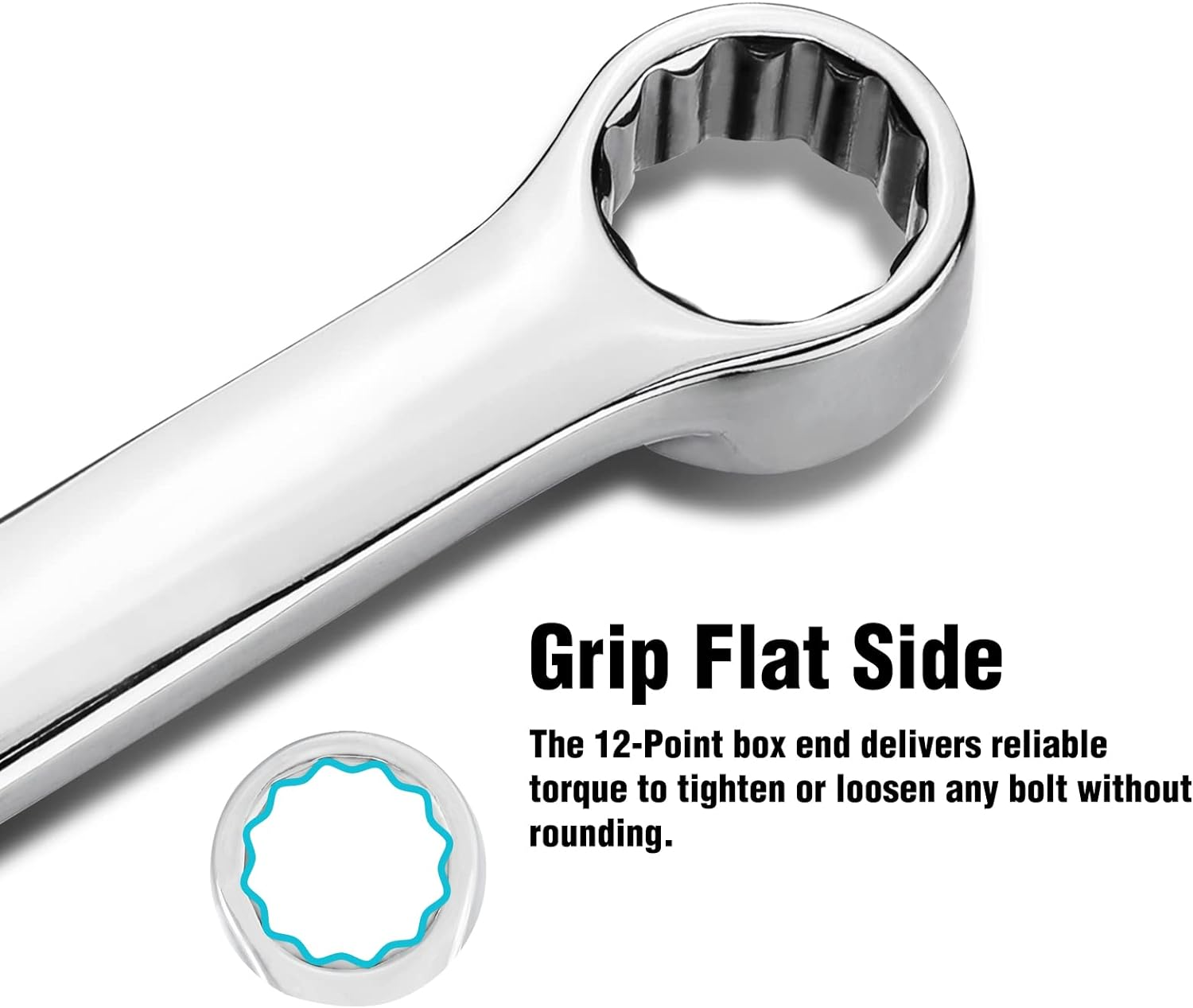 Extra Long Ratcheting Wrench, Metric, CR-V Steel