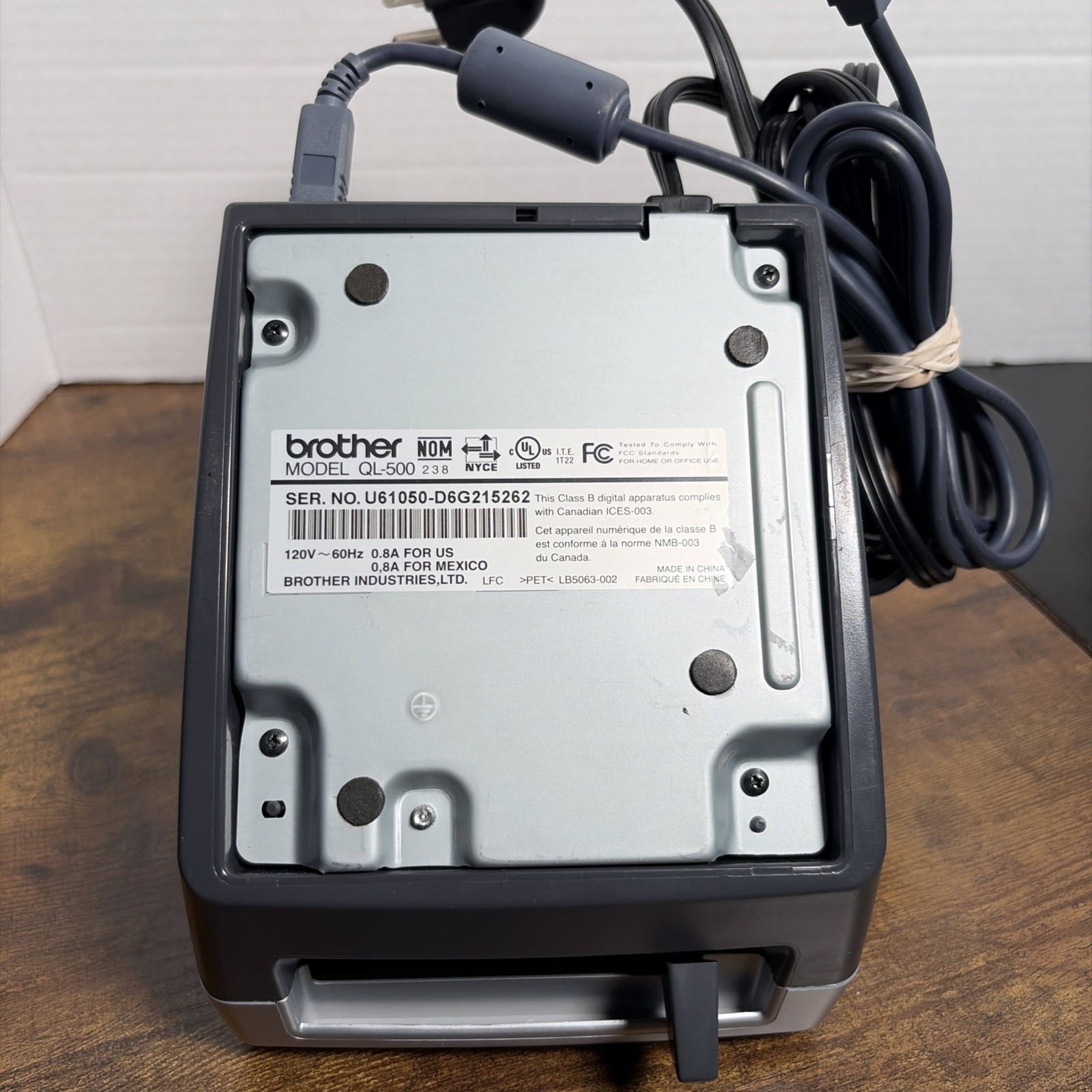 Used Brother P-TOUCH QL-500 Thermal Label Printer With Power Cable