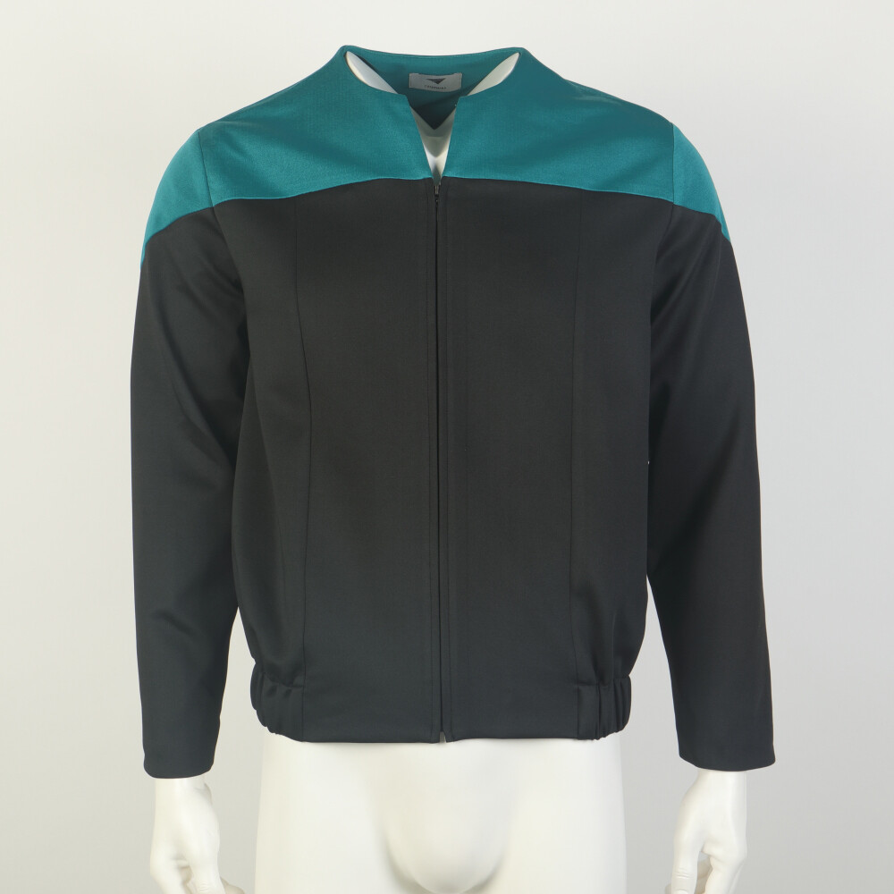 For DSN Commander Gold Blue Uniform Voyager Starfleet Jacket Costume