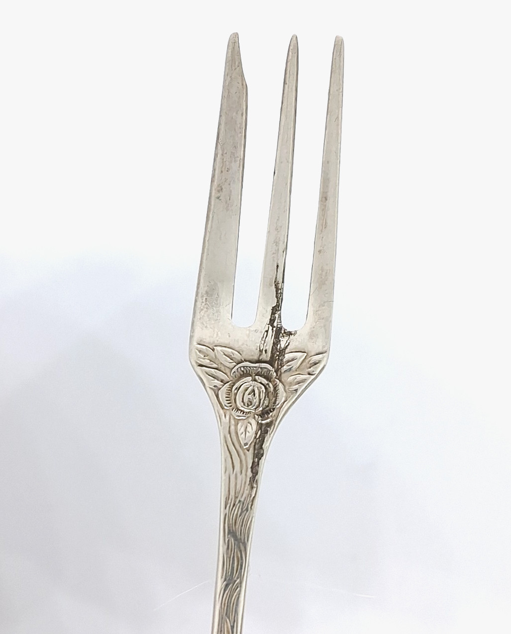 Set of 3 Vintage Antiko 800 Silver Dessert / Pastry Forks Hildesheimer Rose 5"