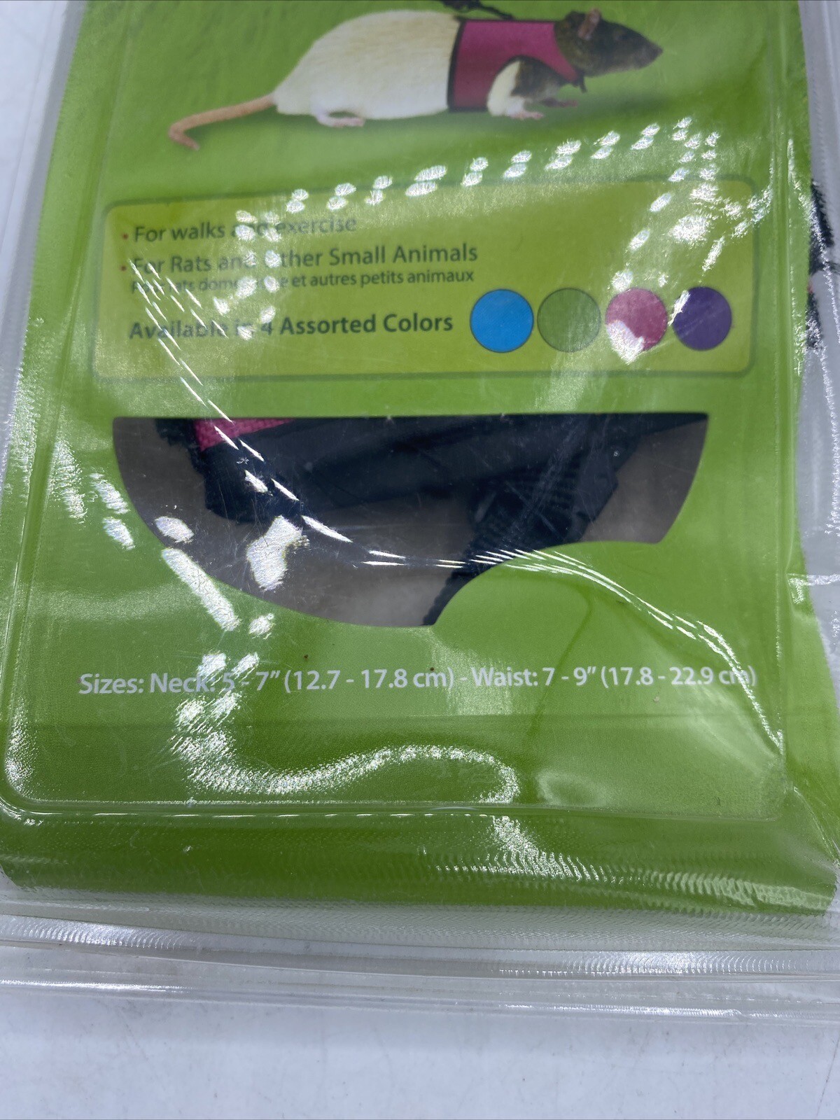 Green Kaytee Super Pet Comfort Harness W/Stretchy Stroller Safe Small Nylon New