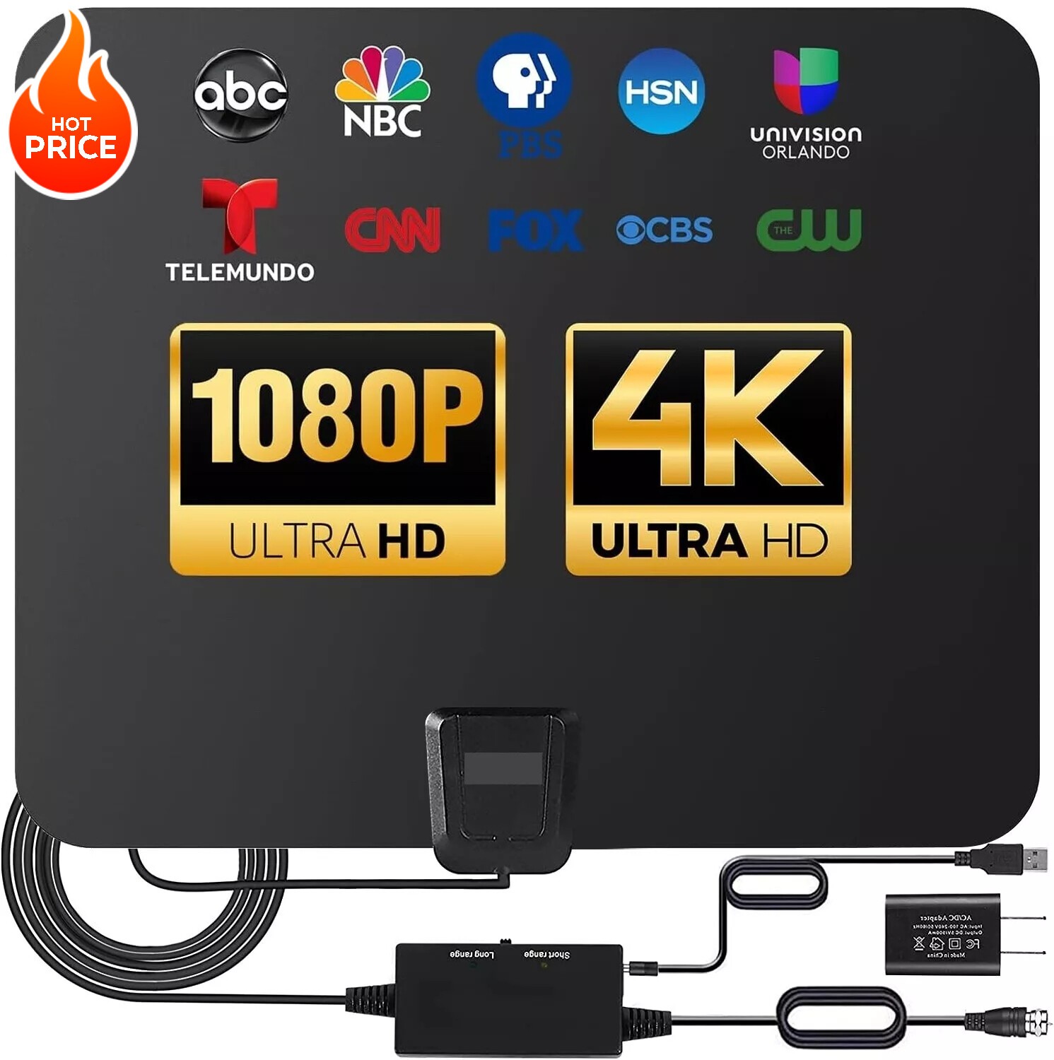 8000Mile Digital TV Antenna Newest 4k 1080p HDTV Indoor Amplified Signal Booster