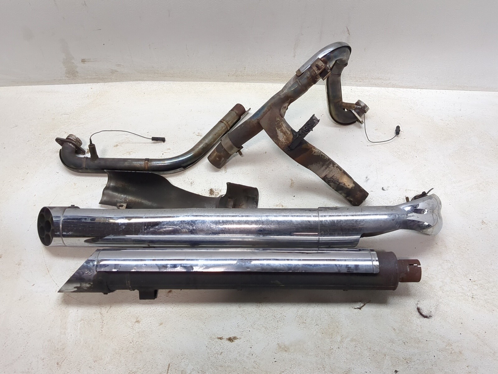 08-17 Victory Vision Deluxe Exhaust Header Pipe Muffler Set Pair Kit