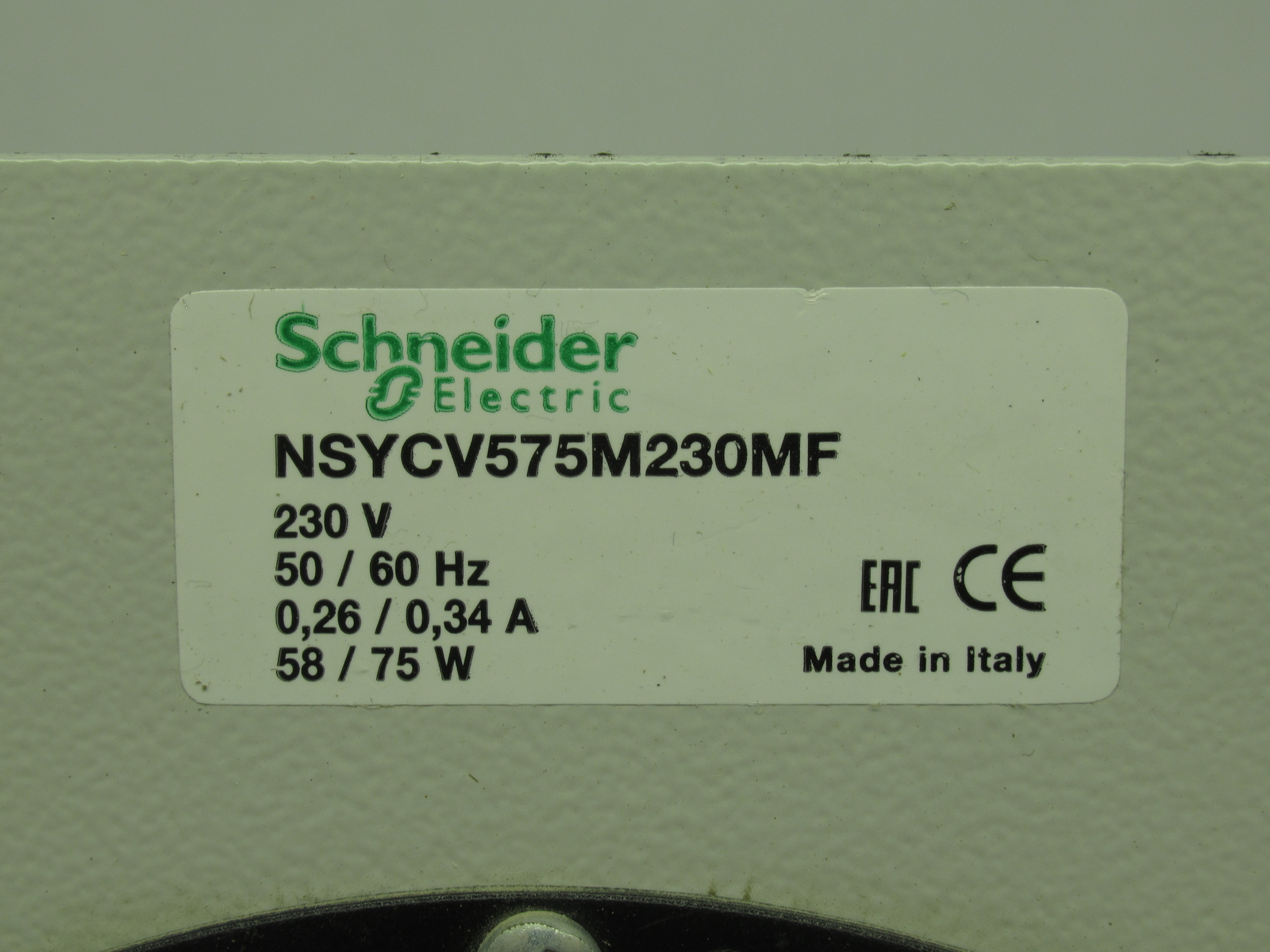 Schneider Electric NSYCV575M230MF Climasys Forced Vent Fan NO CONNECTOR USED