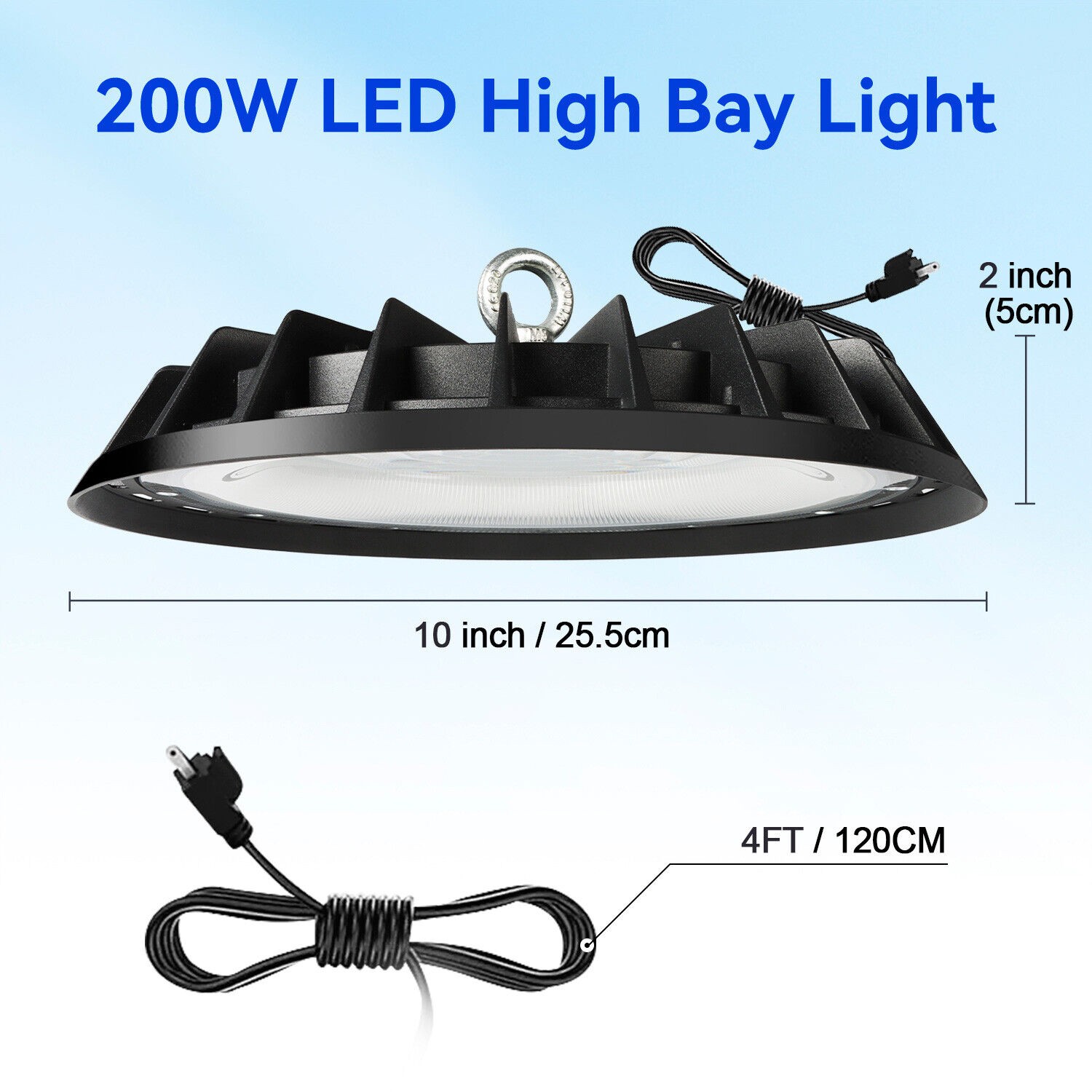 10 Pack 200W UFO Led High Bay Light Industrial Commercial Warehouse Shop Lights