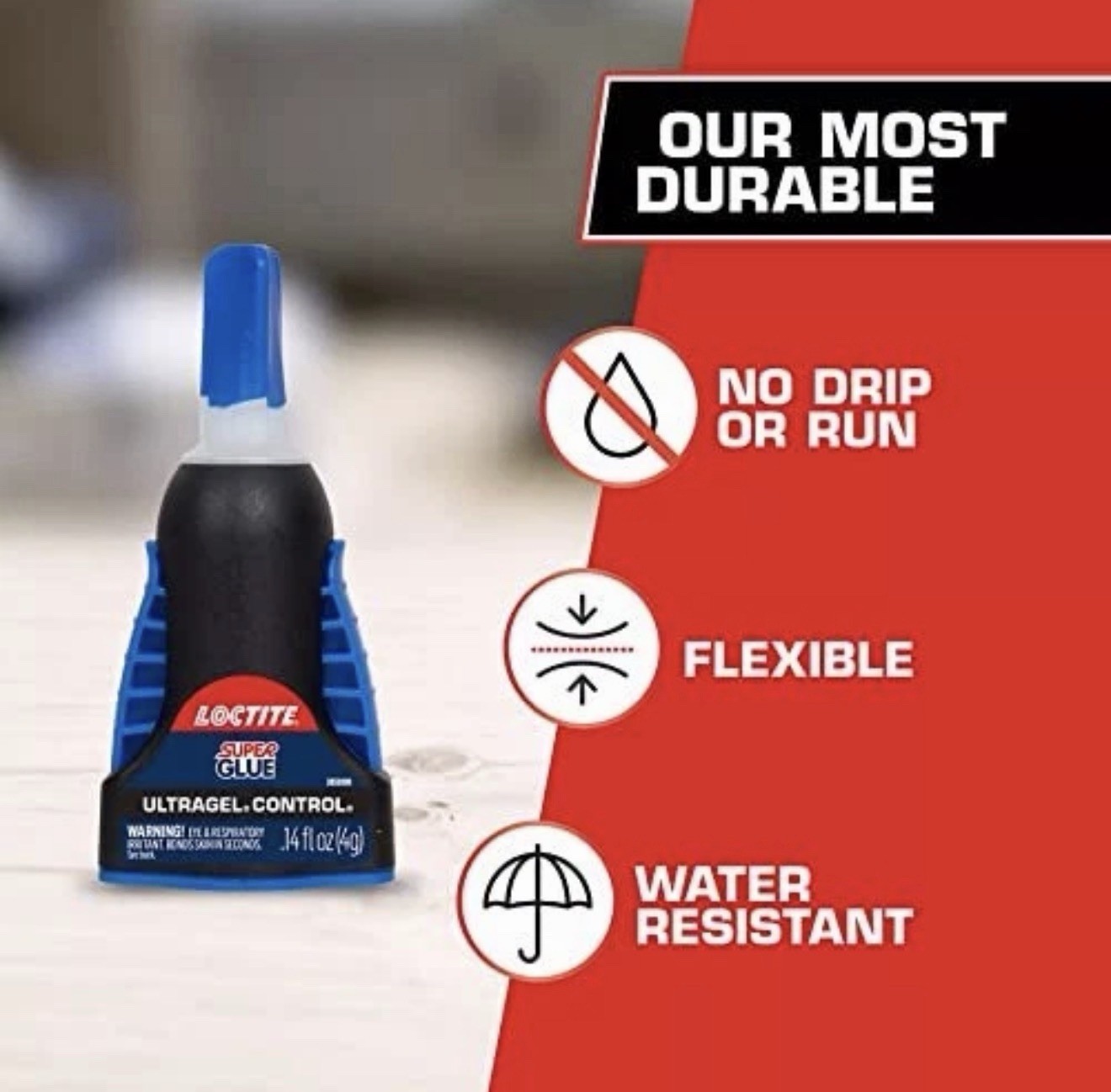 LOCTITE Super Glue ULTRA GEL CONTROL Clear High Strength 4 grams 1363589