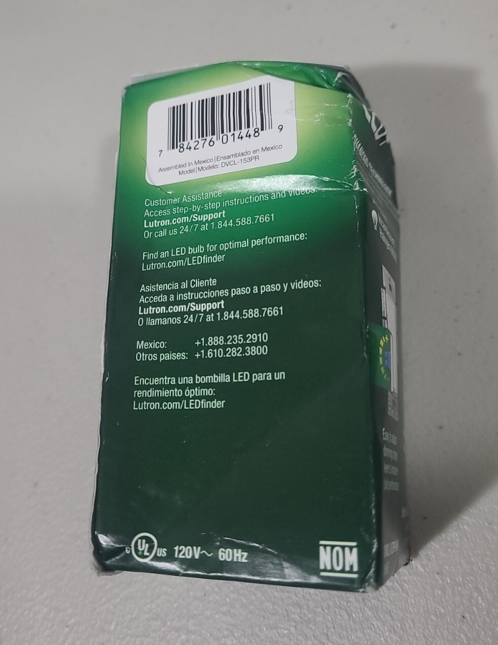 Lutron Diva DVCL-153PR-WH 120V Single Location or 3Way CFL/Digital LED Dimmer W