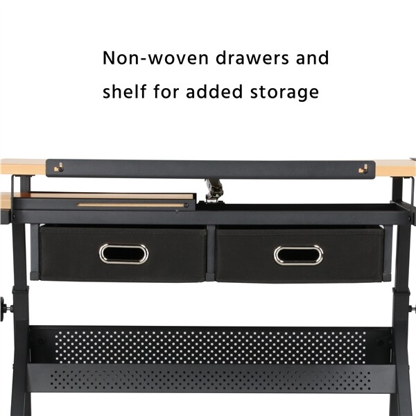 Drafting Table Height Adjustable Art Craft Writing Desk Drawing Painting w/Stool