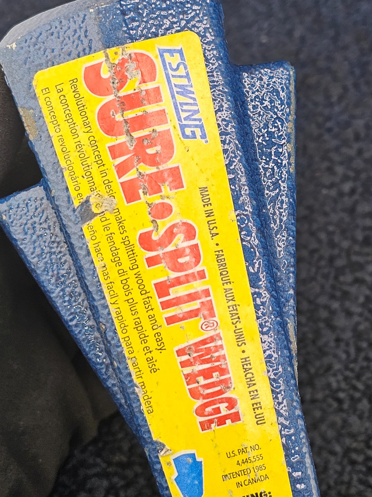 ESTWING E5 Sure Split Wedge Wood Splitting Tool with Forged Steel 5-Pound - Blue