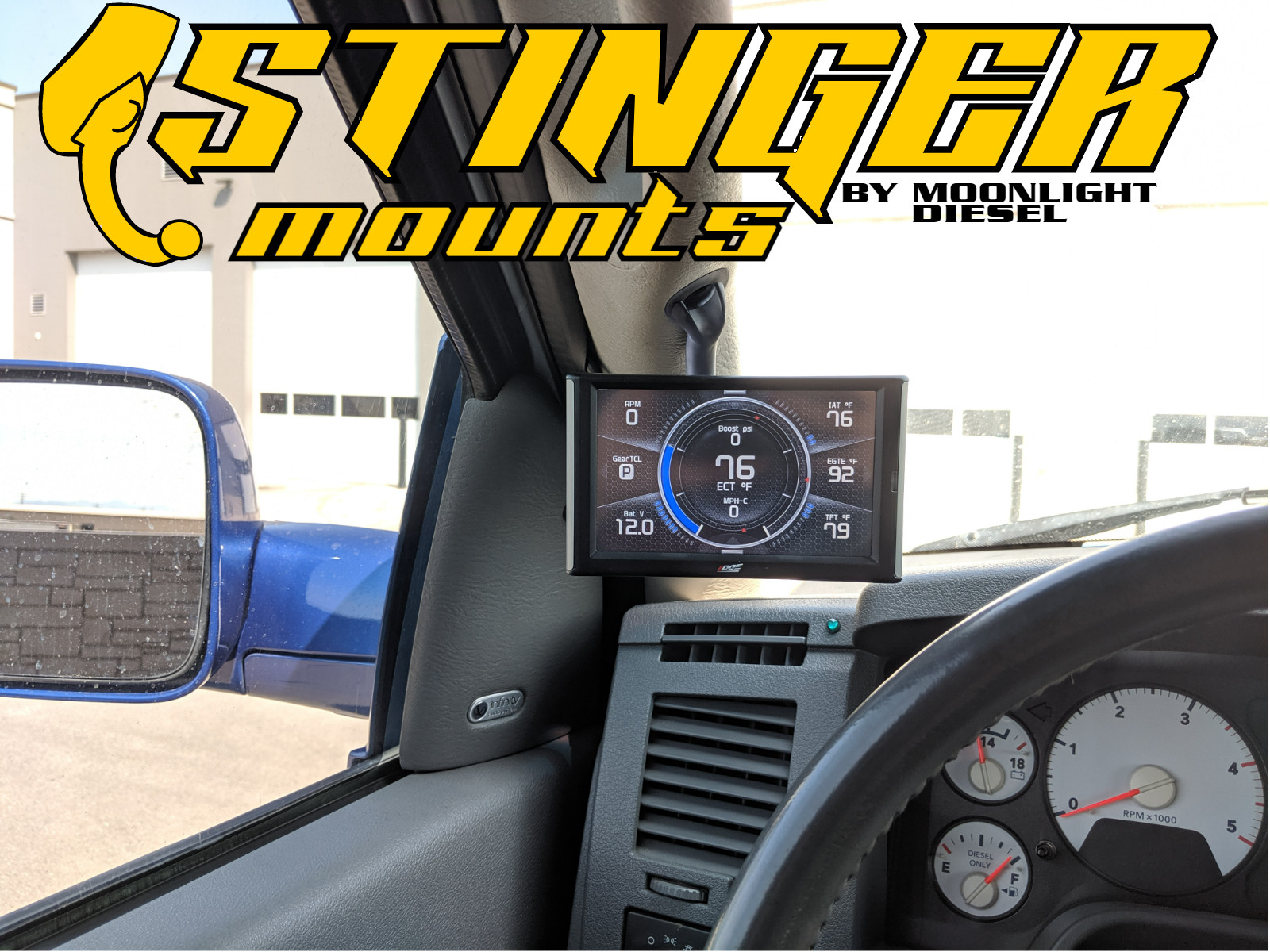 Stinger A Pillar Mount for Edge Insight cts2 cts3 fits 2003 - 2009 Dodge RAM