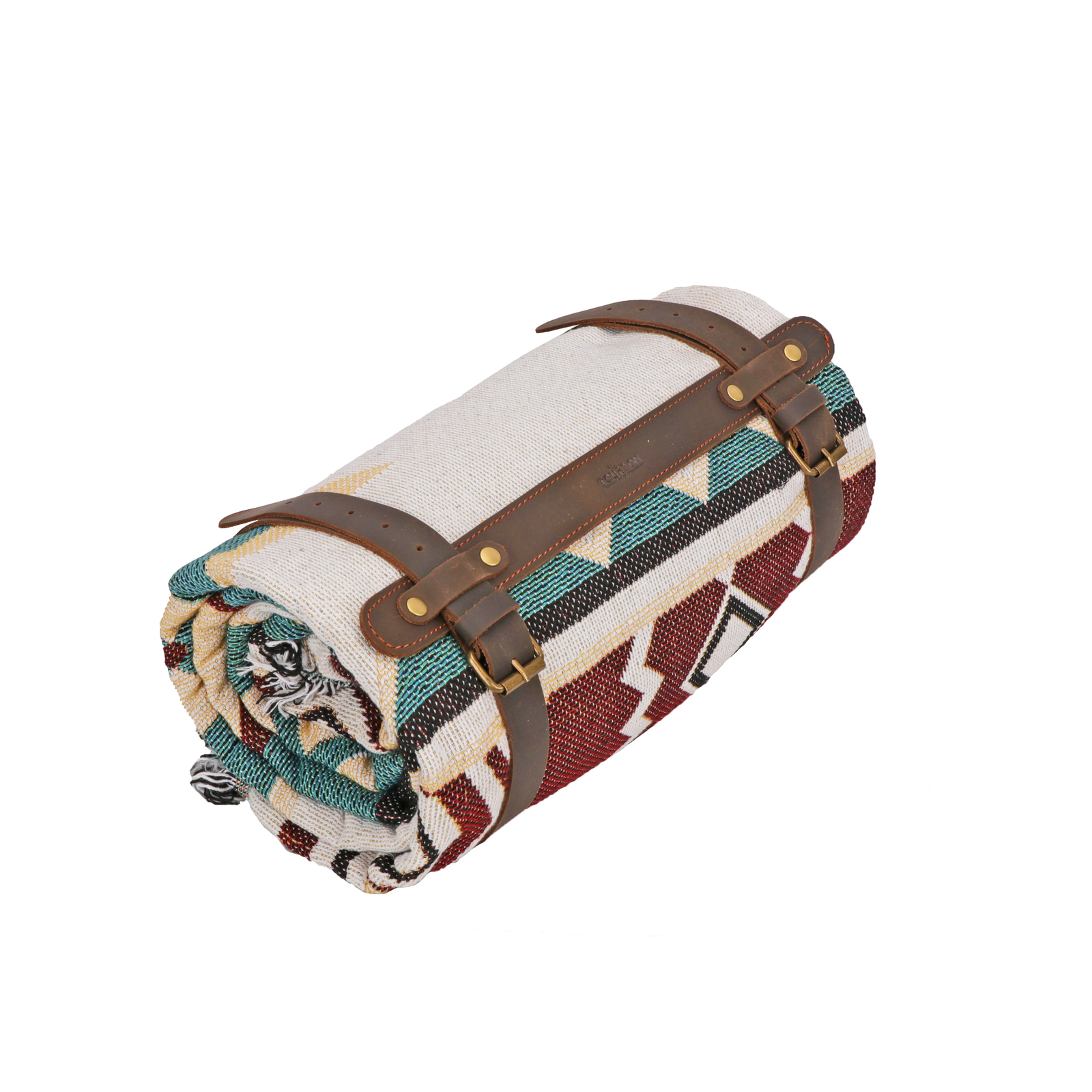 Tourbon Leather Picnic Blanket Carry Handle Camp/Trip Motorcycle Bedroll Strap🔥