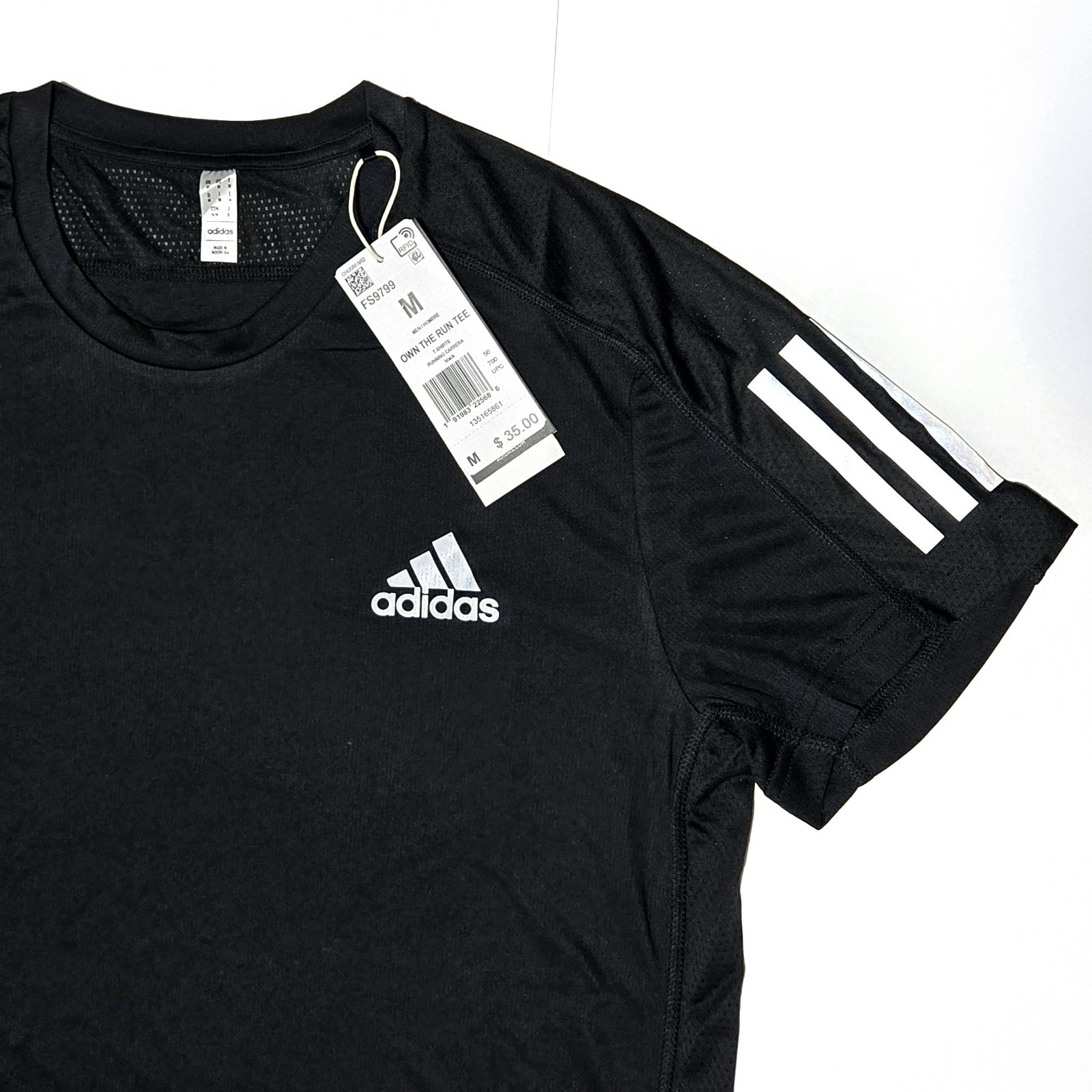 Adidas Men's Own the Run Tee Black/Reflective Silver