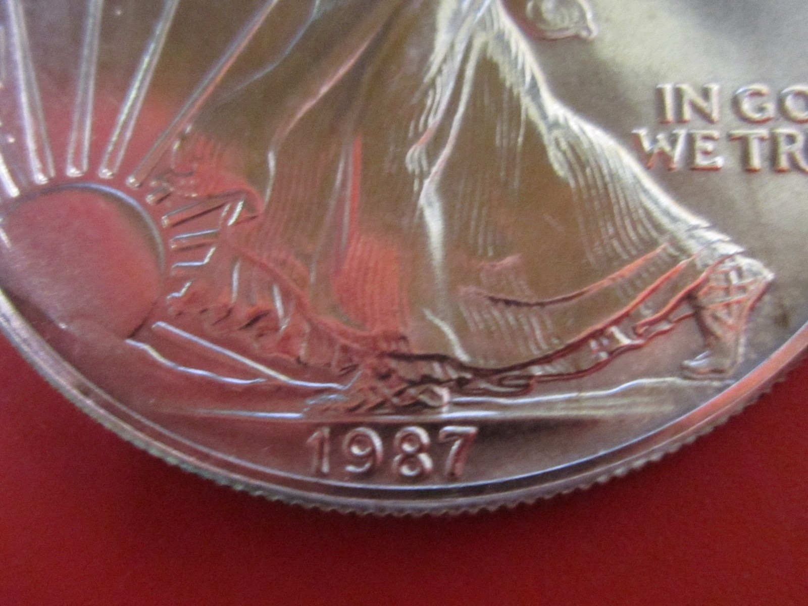 1987 American Silver Eagle 1 Ounce Gem Brilliant Uncirculated Coin See Photos