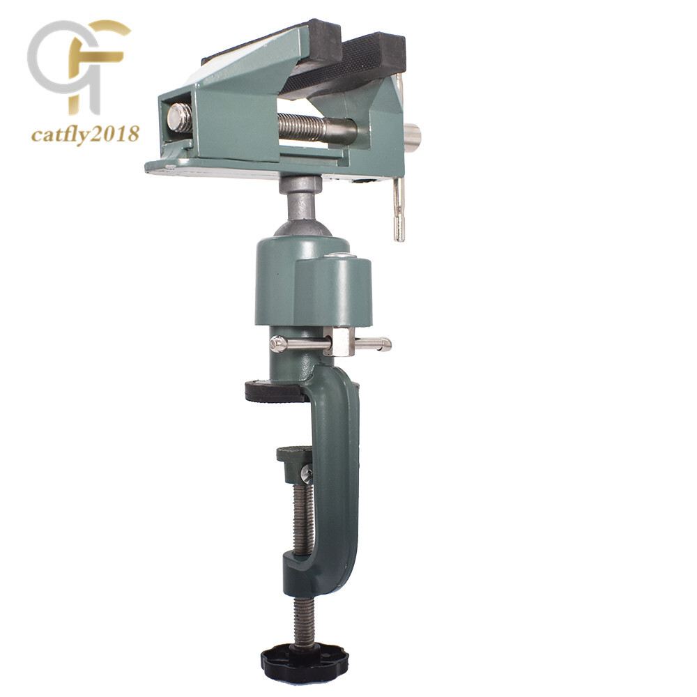 3" Universal Table Vise Aluminum Swivel 360° Rotating for Holding Small Parts