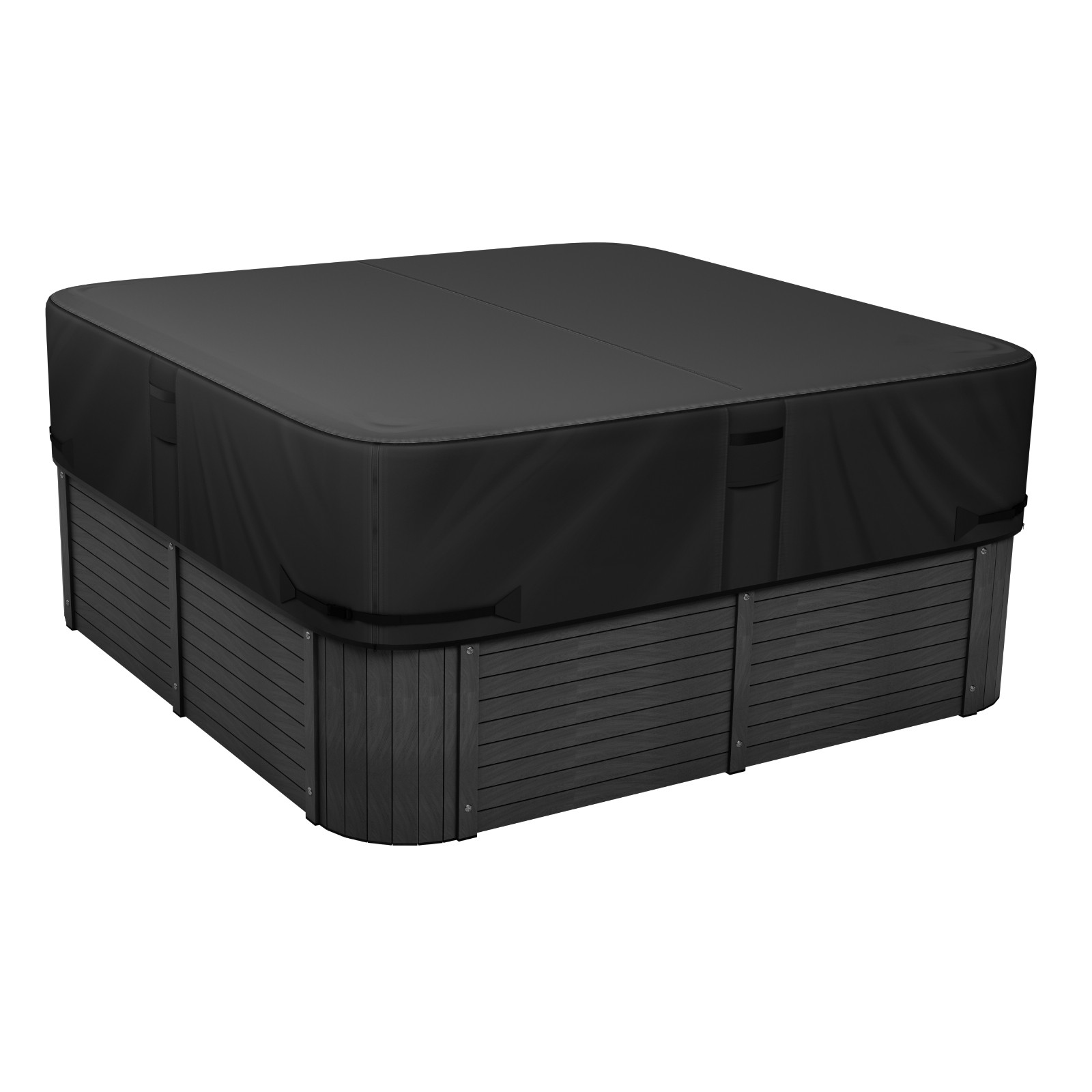VEVOR Outdoor Hot Tub Cover 88 x 88 x 20 Inch Weatherproof and Waterproof Black