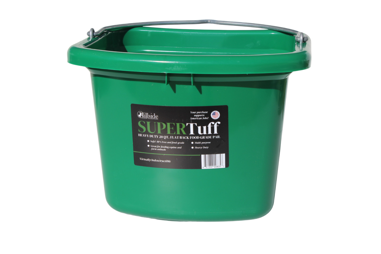 SuperTuff Heavy Duty Horse Water Bucket 5 Gallon Livestock Feeder Grey