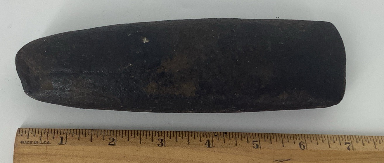 Vintage Native American Fully Shaped Stone Axe Head Artifact 7” X 2” X 1.25”