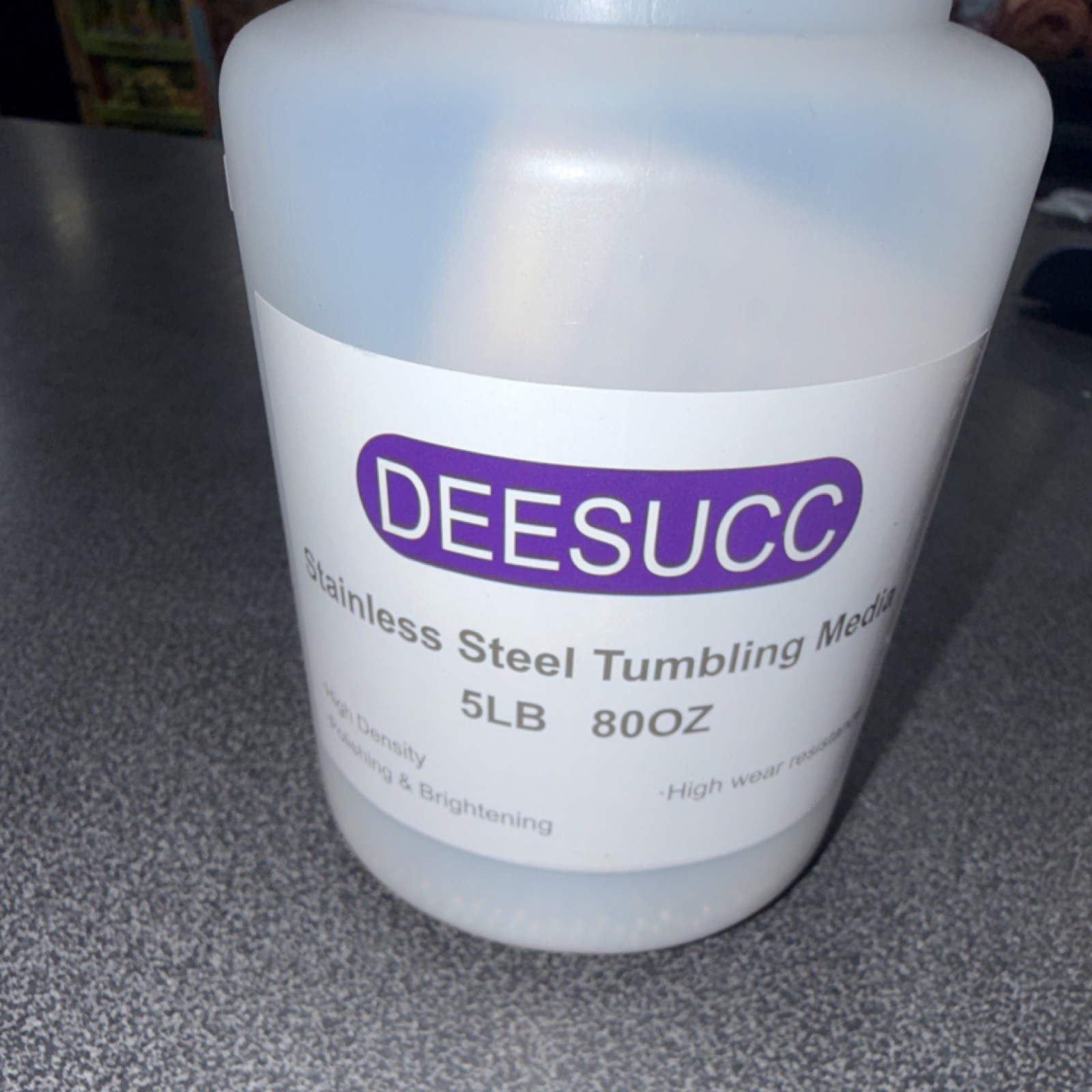 DEESUCC Stainless Steel Magnetic Pins Tumbling Media Ball 5LB 1/8 in