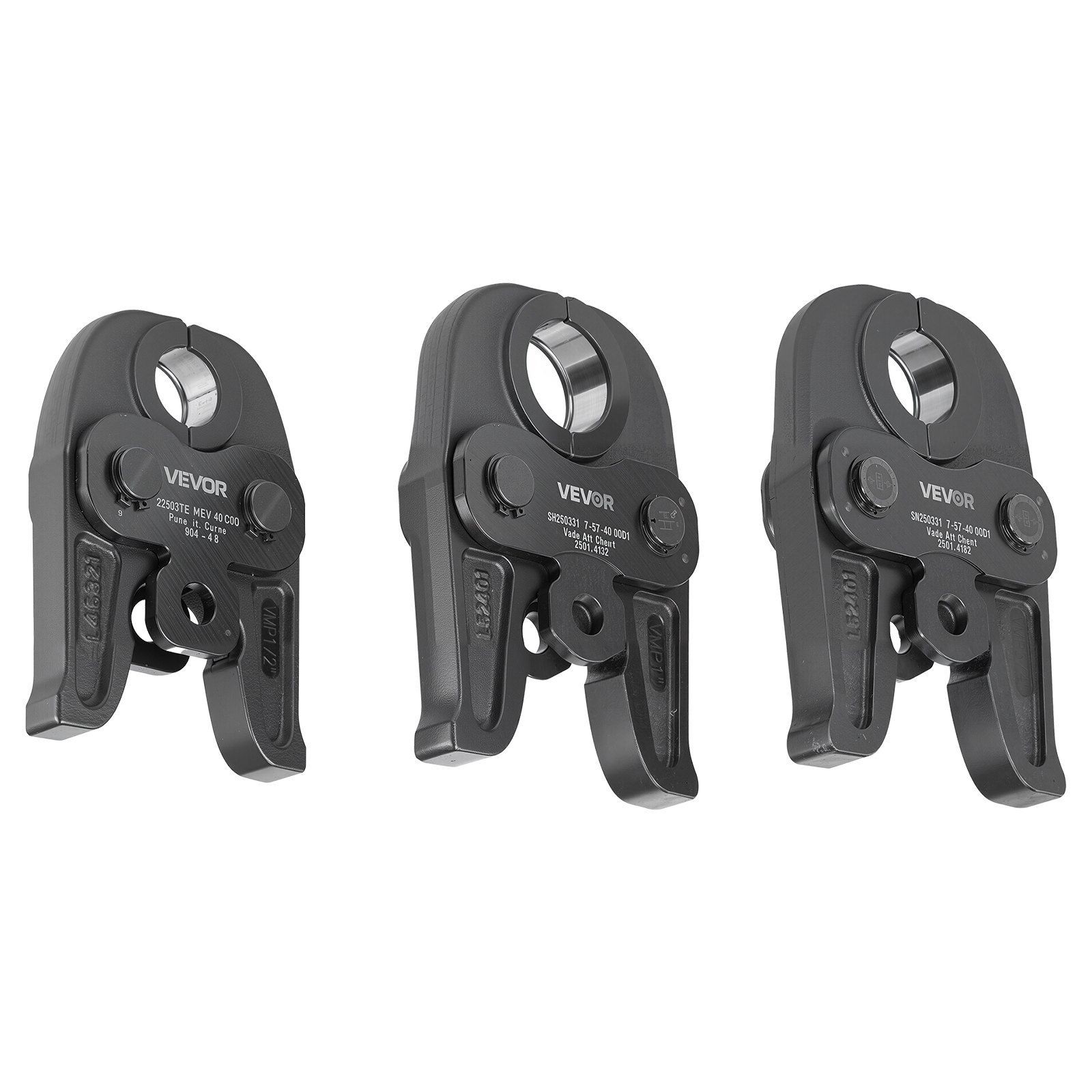 VEVOR MegaPress Jaws, 3PCS Pressing Jaws 1/2", 3/4" & 1" for MegaPress Carbon St
