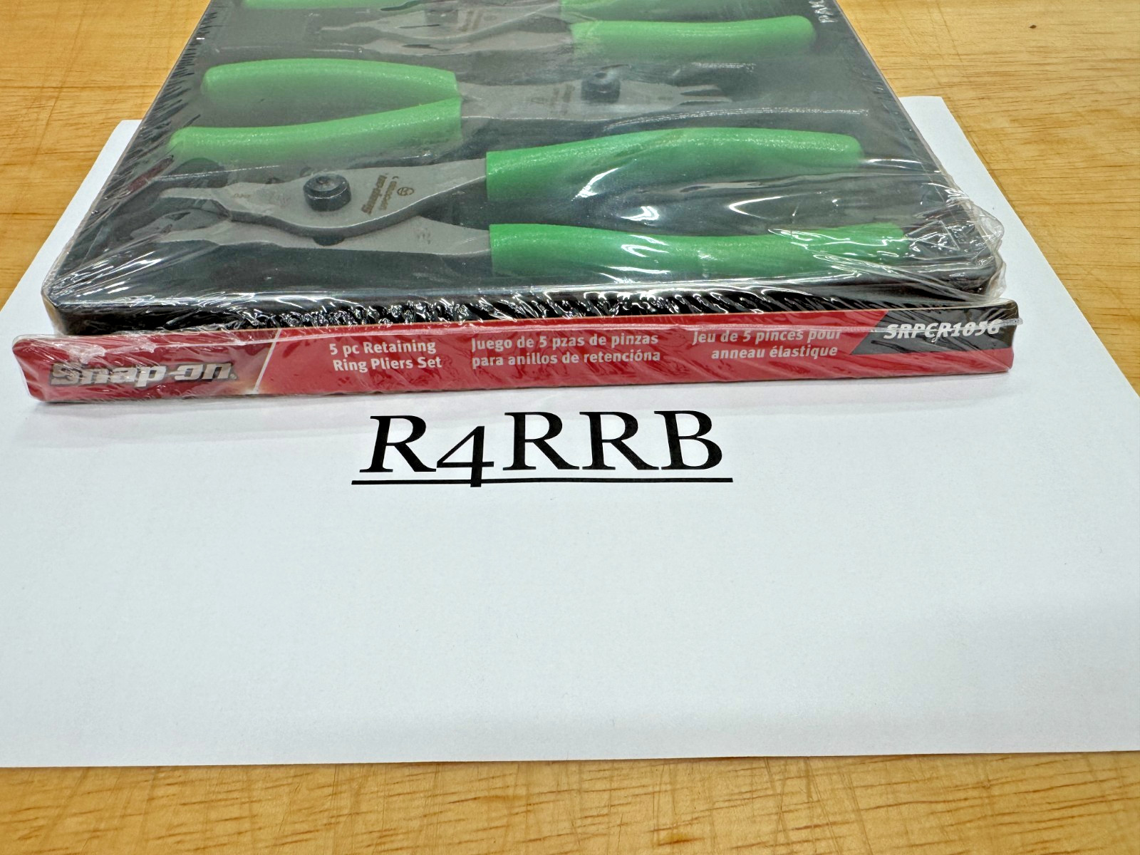 Snap-on Tools USA NEW GREEN 5pc Quick Release Snap Ring Pliers Set SRPCR105G