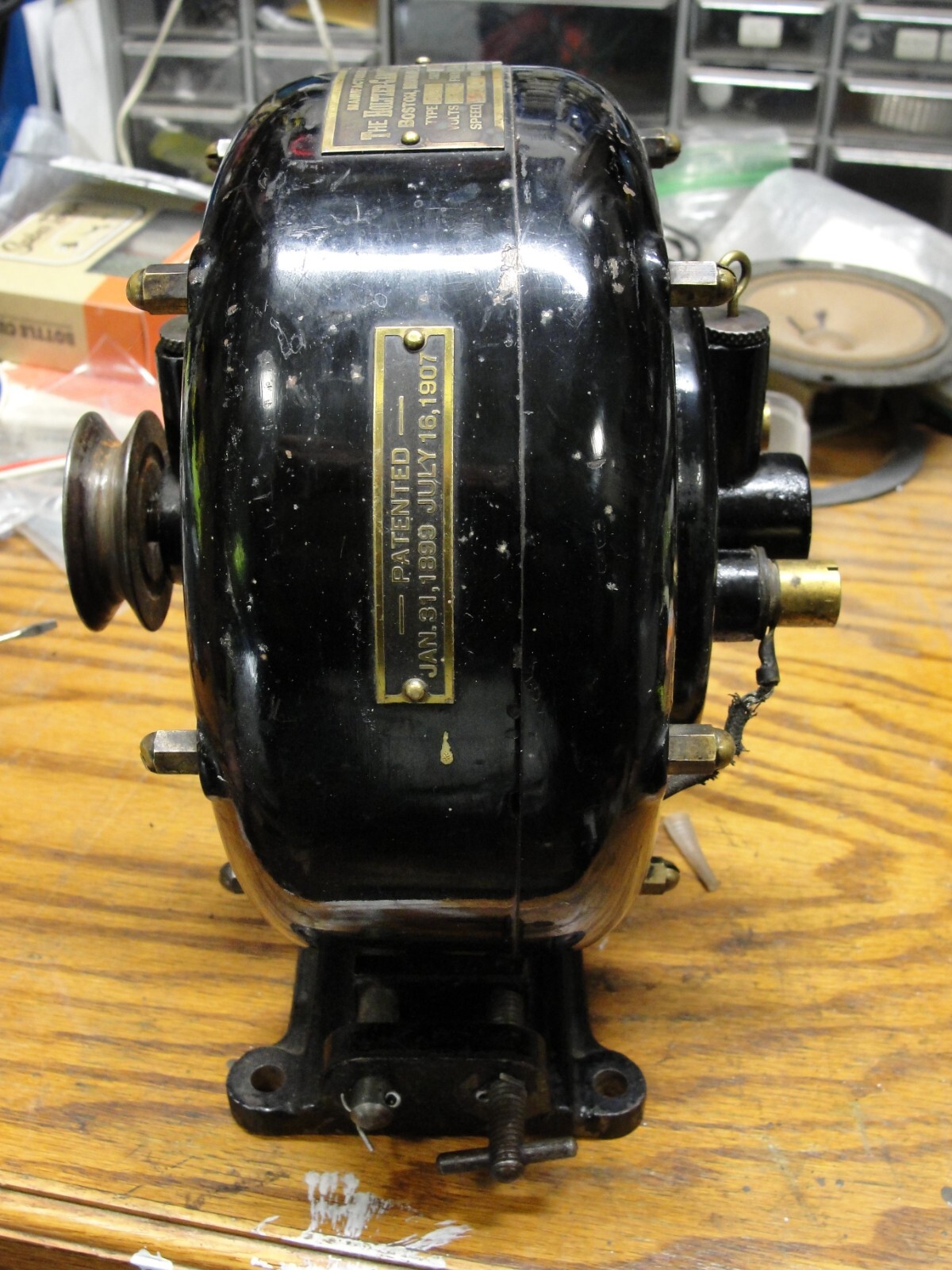 Antique Holtzer Cabot Type 2 Electric Pancake Motor 1200rpm 1/8hp working cond.
