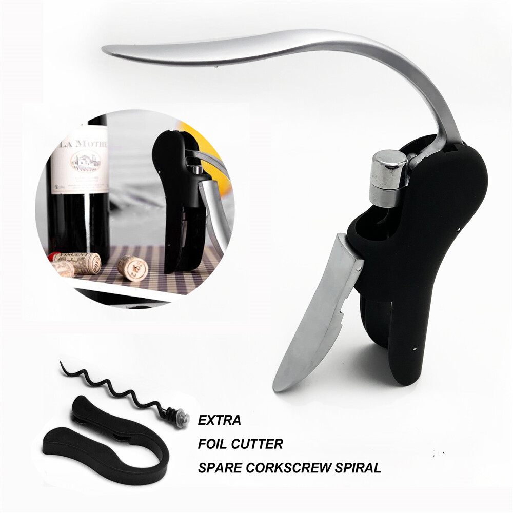 Rabbit Style Corkscrew Wine Bottle Lever Opener Foil Cutter Corkscrews Portable