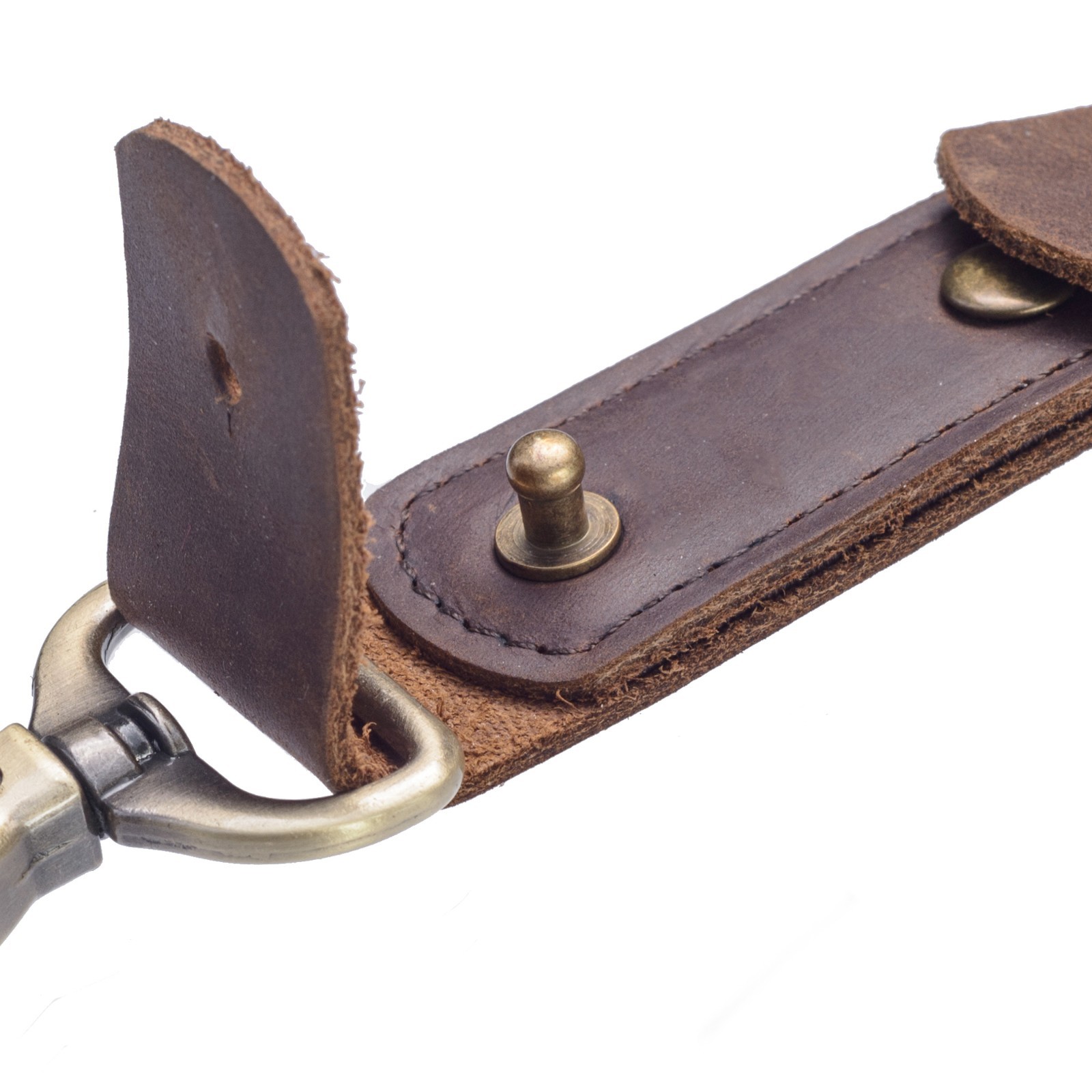 Leather Suspenders for Men and Women Best for Gift and Wedding Brown