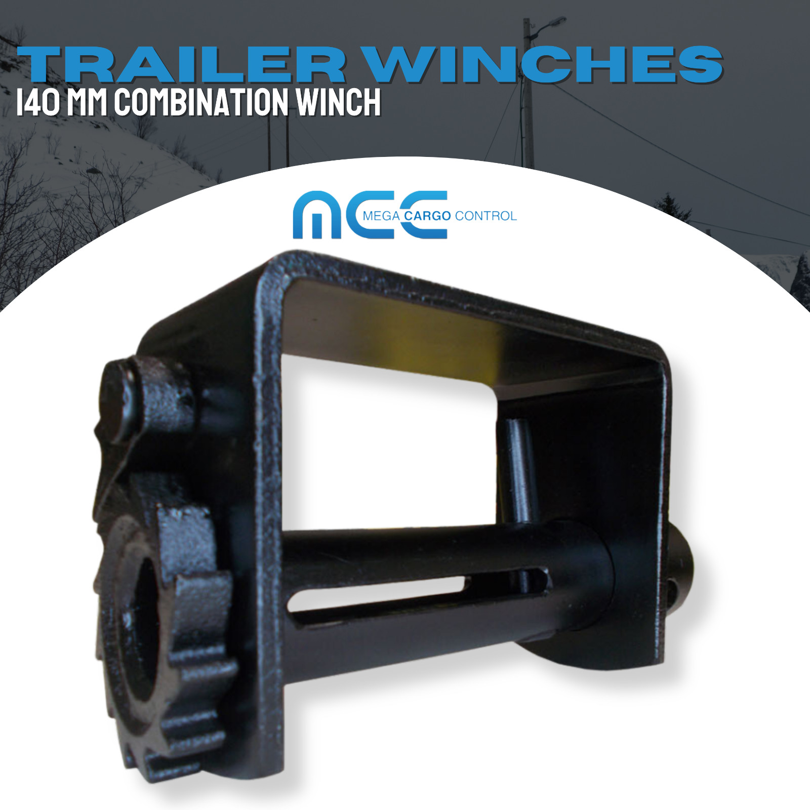 2 Pack Combination Weld-On Winch Flatbed Trailer Winch for 2" - 4" Winch Strap